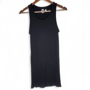 Pro 5 Ribbed Knit Tank Top in Black Size L